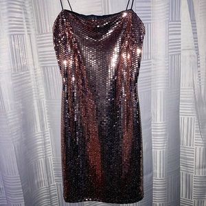 Guess Rose Gold Sequin Dress